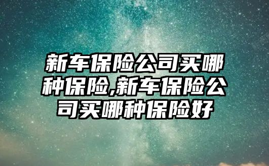 新車保險公司買哪種保險,新車保險公司買哪種保險好