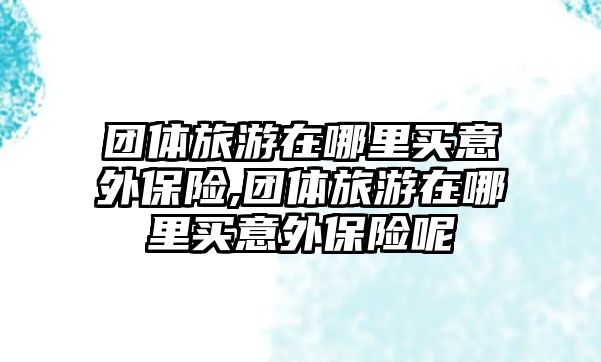 團(tuán)體旅游在哪里買意外保險,團(tuán)體旅游在哪里買意外保險呢