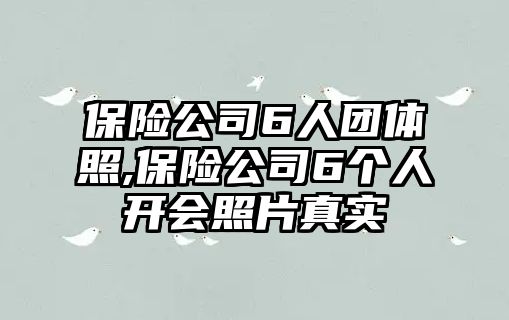 保險公司6人團體照,保險公司6個人開會照片真實