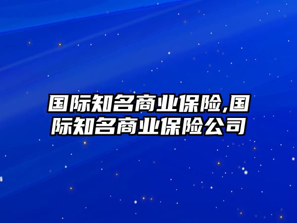 國(guó)際知名商業(yè)保險(xiǎn),國(guó)際知名商業(yè)保險(xiǎn)公司