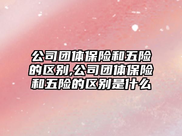 公司團(tuán)體保險(xiǎn)和五險(xiǎn)的區(qū)別,公司團(tuán)體保險(xiǎn)和五險(xiǎn)的區(qū)別是什么