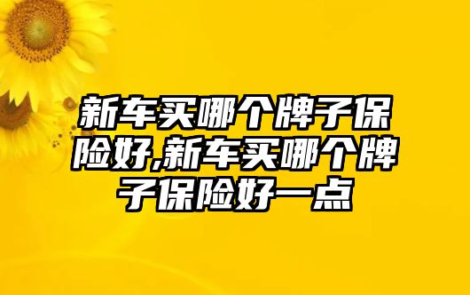 新車買哪個牌子保險好,新車買哪個牌子保險好一點