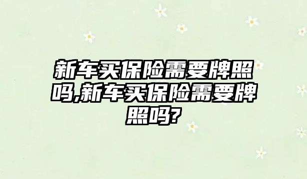 新車買保險需要牌照嗎,新車買保險需要牌照嗎?