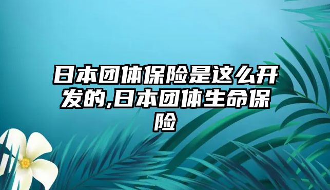 日本團(tuán)體保險(xiǎn)是這么開發(fā)的,日本團(tuán)體生命保險(xiǎn)