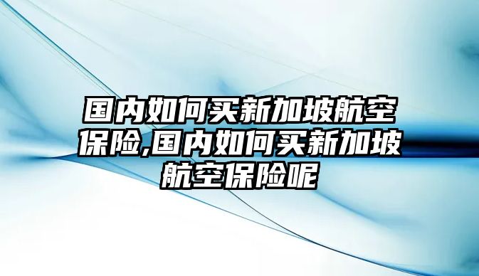 國內(nèi)如何買新加坡航空保險,國內(nèi)如何買新加坡航空保險呢