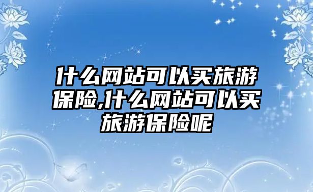 什么網(wǎng)站可以買旅游保險(xiǎn),什么網(wǎng)站可以買旅游保險(xiǎn)呢