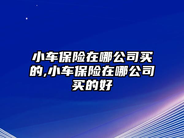 小車保險在哪公司買的,小車保險在哪公司買的好