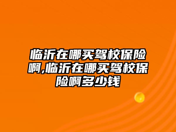 臨沂在哪買駕校保險啊,臨沂在哪買駕校保險啊多少錢