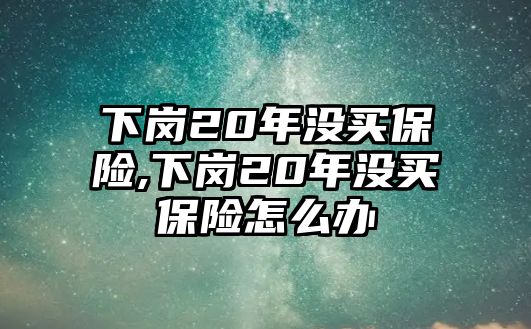 下崗20年沒買保險(xiǎn),下崗20年沒買保險(xiǎn)怎么辦