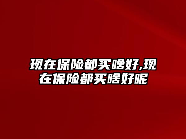 現(xiàn)在保險都買啥好,現(xiàn)在保險都買啥好呢