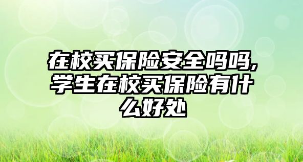 在校買保險安全嗎嗎,學(xué)生在校買保險有什么好處