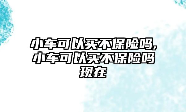 小車可以買不保險嗎,小車可以買不保險嗎現(xiàn)在