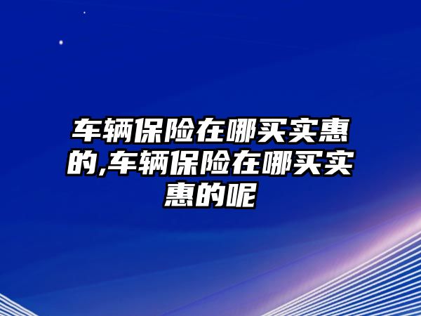 車輛保險在哪買實惠的,車輛保險在哪買實惠的呢