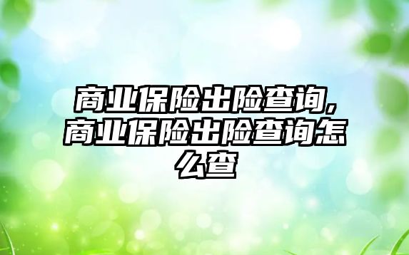 商業(yè)保險出險查詢,商業(yè)保險出險查詢怎么查