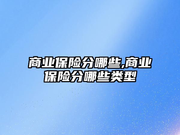 商業(yè)保險分哪些,商業(yè)保險分哪些類型