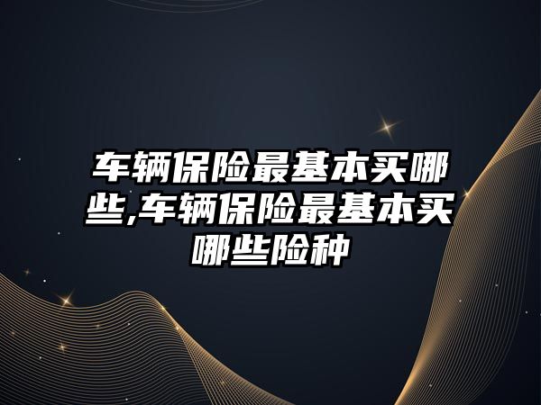 車輛保險最基本買哪些,車輛保險最基本買哪些險種