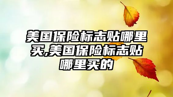 美國保險標志貼哪里買,美國保險標志貼哪里買的