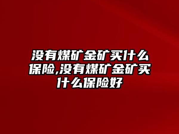 沒有煤礦金礦買什么保險,沒有煤礦金礦買什么保險好