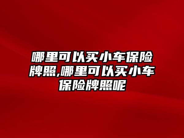 哪里可以買小車保險(xiǎn)牌照,哪里可以買小車保險(xiǎn)牌照呢