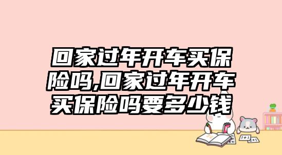 回家過年開車買保險嗎,回家過年開車買保險嗎要多少錢