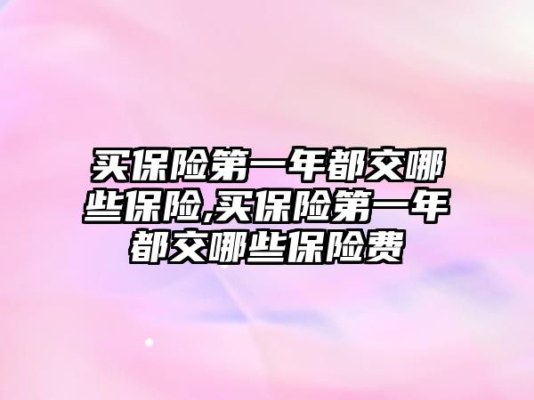 買保險第一年都交哪些保險,買保險第一年都交哪些保險費