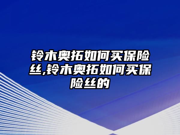 鈴木奧拓如何買保險絲,鈴木奧拓如何買保險絲的