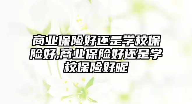 商業(yè)保險(xiǎn)好還是學(xué)校保險(xiǎn)好,商業(yè)保險(xiǎn)好還是學(xué)校保險(xiǎn)好呢