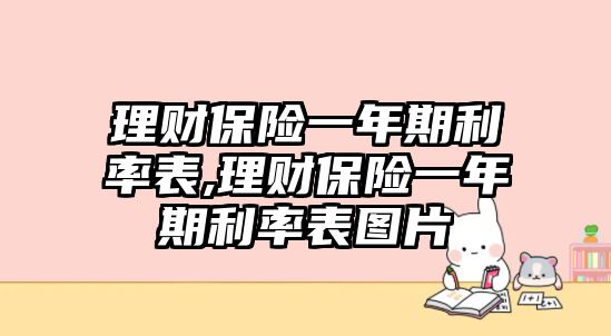 理財保險一年期利率表,理財保險一年期利率表圖片