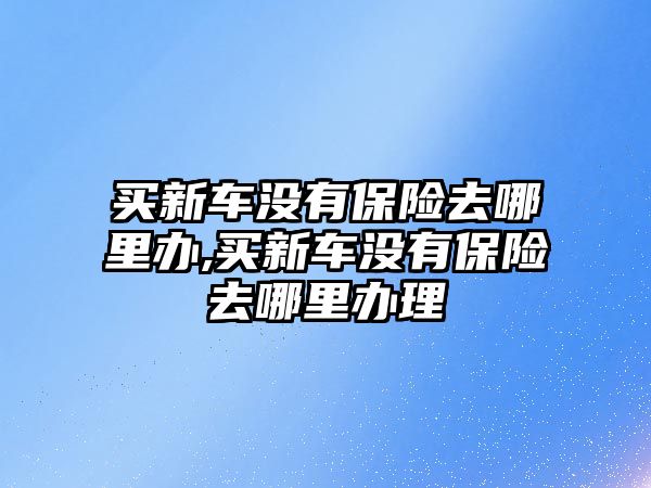 買新車沒有保險去哪里辦,買新車沒有保險去哪里辦理