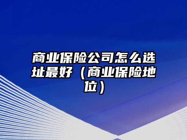 商業(yè)保險公司怎么選址最好（商業(yè)保險地位）